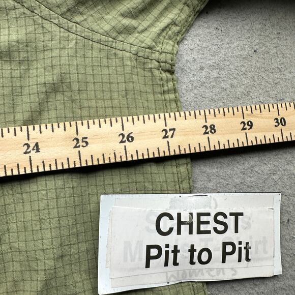 Mossy Oak Ripstop Long Sleeve Snap Button Shirt Mens 2XL Green Hunting Pockets - Picture 4 of 11